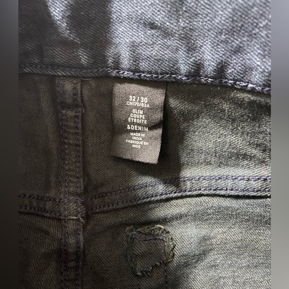 H&M &Denim Men's Dark Blue Slim Fit Jeans Size 32x30 - Picture 3 of 3